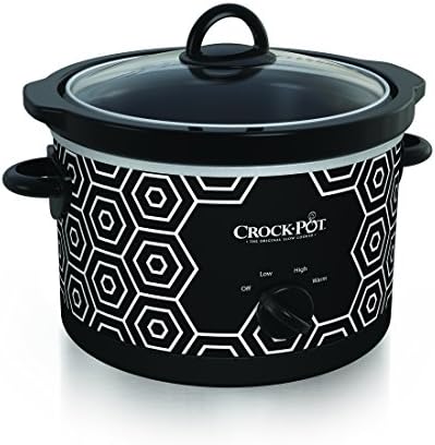 Crock-Pot 4.5 Quart Portable Slow Cooker – Black & White it px