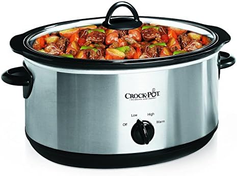 Crock-Pot 7 Quart Oval Manual Slow Cooker – Stainless Steel el 1t