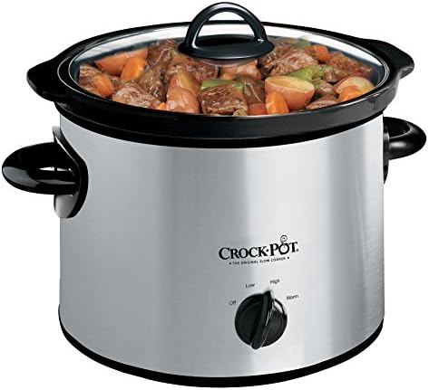 Crock-Pot 3 Quart Manual Slow Cooker – Silver 4y y9